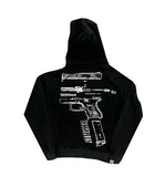 In Glock We Trust Neck Mask Hoodie Black/White