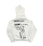 In Glock We Trust Neck Mask Hoodie White