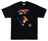 BAPE Tie Dye Ape Face Tee Black/Navy