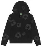 Denim Tears Mono Cotton Wreath Zip Hoodie Black