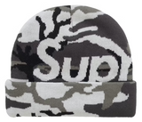 Supreme Camo Big Logo Beanie Snow Camo