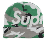 Supreme Camo Big Logo Beanie Green Camo