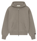 Fear Of God Essentials Full Zip-Up Hoodie Homestead Heather