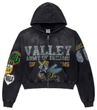 Vale Army Zip Up Black