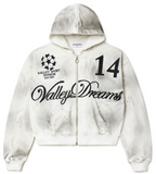 Vale Oreo 14 Zip Up Hoodie White