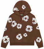 Denim Tears Cotton Wreath Zip Hoodie Brown