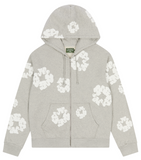 Denim Tears Cotton Wreath Zip Hoodie Grey