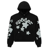 Sp5der Reflective Beluga Hoodie Black