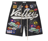 Vale 1980s Jorts Black