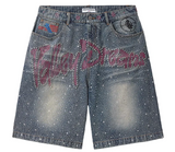 Vale Iced Out Jorts  Denim