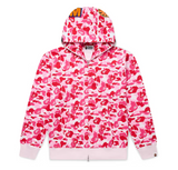 BAPE ABC Camo Shark Full Zip Hoodie Pink