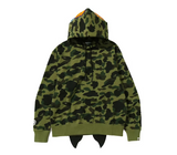 BAPE 1st Camo Shark Relaxed Fit Pullover Hoodie Green
