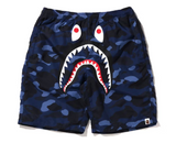 BAPE Color Camo Shark Beach Shorts (SS22) Navy