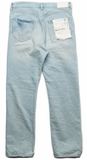 Purple P011 Mid Rise Straight Leg Jean Sun Faded Icy Indigo