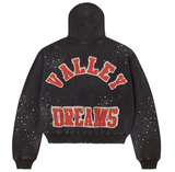Vale Pluto Clustered Zip Up Hoodie Black