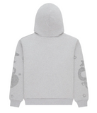 Sp5der Rhinestone Beluga Hoodie Heather Grey