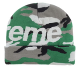Supreme Camo Big Logo Beanie Green Camo