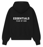 Fear Of God Essentials Full Zip-Up Hoodie Jet Black