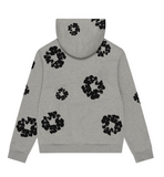 Denim Tears Black Cotton Wreath Hoodie Grey