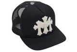 Chrome Hearts White Cemetary Cross CH Trucker Hat Black/White