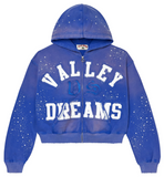 Vale Classico Zip Up Hoodie Sapphire