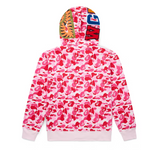 BAPE ABC Camo Shark Full Zip Hoodie Pink