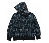 BAPE Ape Head Graffiti Shark Full Zip Hoodie Black