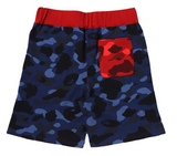 BAPE Crazy Camo Shark Sweat Shorts Purple