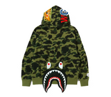 BAPE 1st Camo Shark Relaxed Fit Pullover Hoodie Green