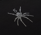 Sp5der Rhinestone TM Crewneck Black