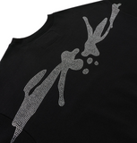 Sp5der Rhinestone TM Crewneck Black