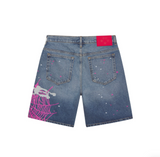 Sp5der Heavy Web Denim Short Blue