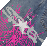 Sp5der Heavy Web Denim Short Blue